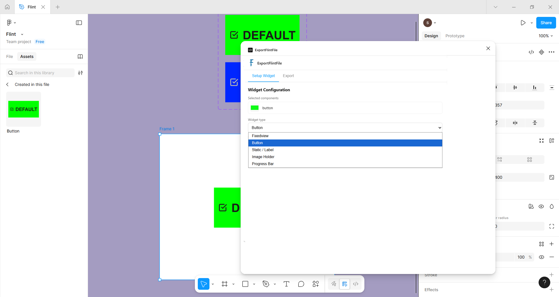 Widget Type Selection :width: 100%