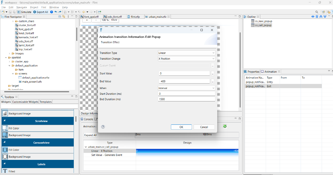 Exit Animation transition :width: 100%